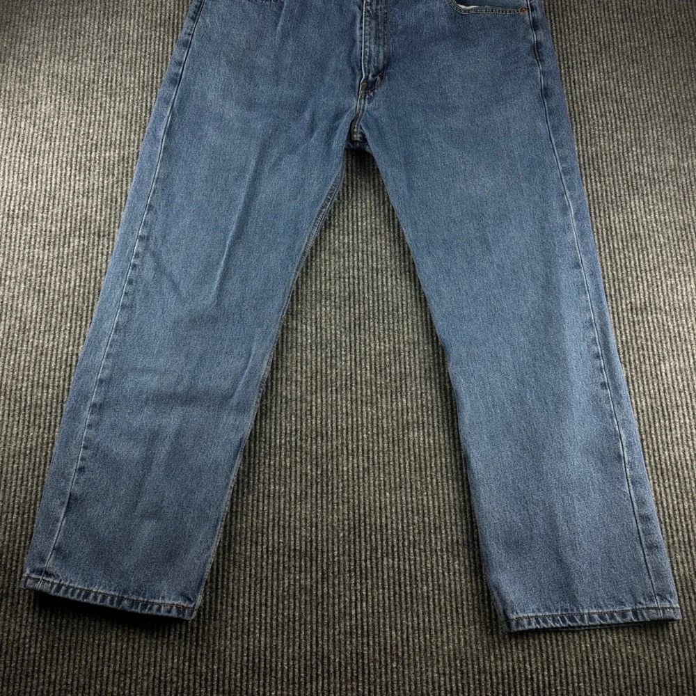 Levis 505 Regular Fit Straight Leg Jeans Mens 40x30 Medium Wash Blue Denim